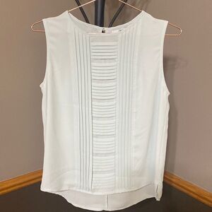 Q&A mint green beckie ladder pleated sleeveless blouse size SP